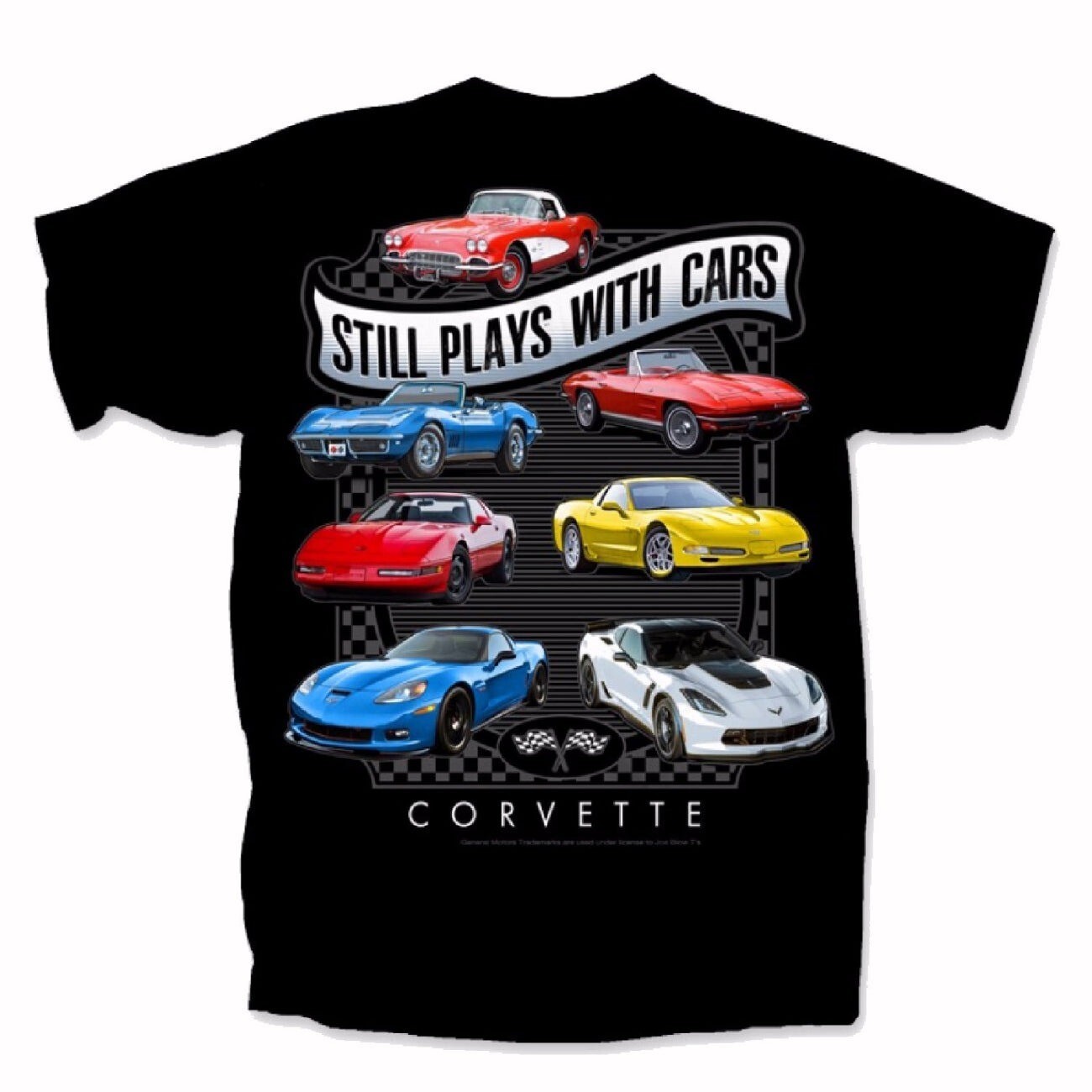 Chevy Chevrolet Corvette Still Plays with Cars Short Sleeve T-Shirt NEW FreeShip