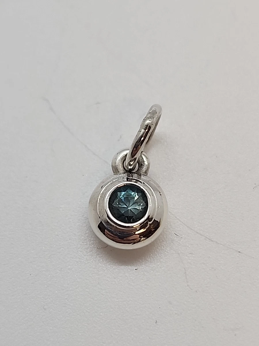 James Avery Remembrance Pendant December Birthstone with Blue