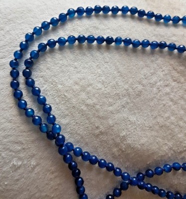 Collana lunga perle blu scuro ,collana lunga perle multifilo