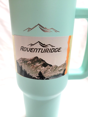 Aldi Adventuridge Tumbler Handle Lid Straw 40oz Mint Green BPA