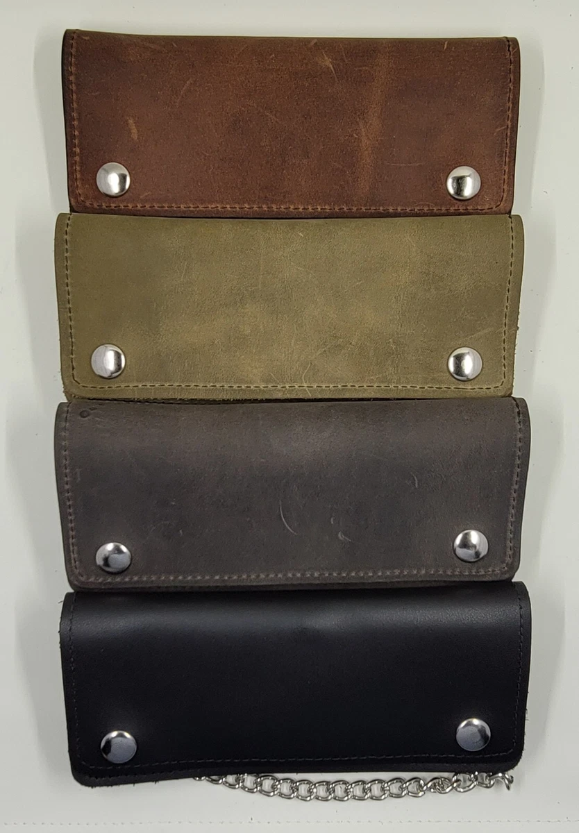 Large Leather Trucker Wallet 7.5