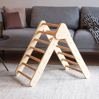 Anamiu Kletterdreieck nach Pikler klappbar, Farbe natur | Indoor Klettergerüst