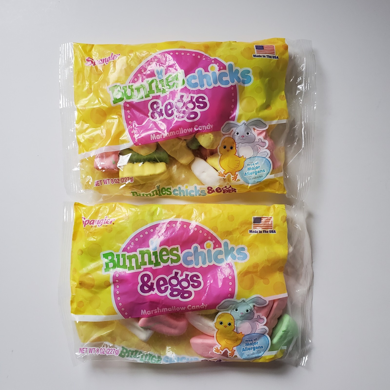 2 Bags Bunnies Chicks Spangler Marshmallow Candy Easter 8 oz Each Best