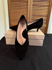 Sole Bliss "Kitty" Black Suede kitten heel - 40.5