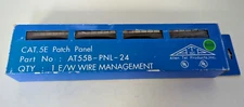 ALLEN TEL PRODUCTS CAT. 5E PATCH PANEL AT55B-PNL-24 1 E/W WIRE MANAGEMENT