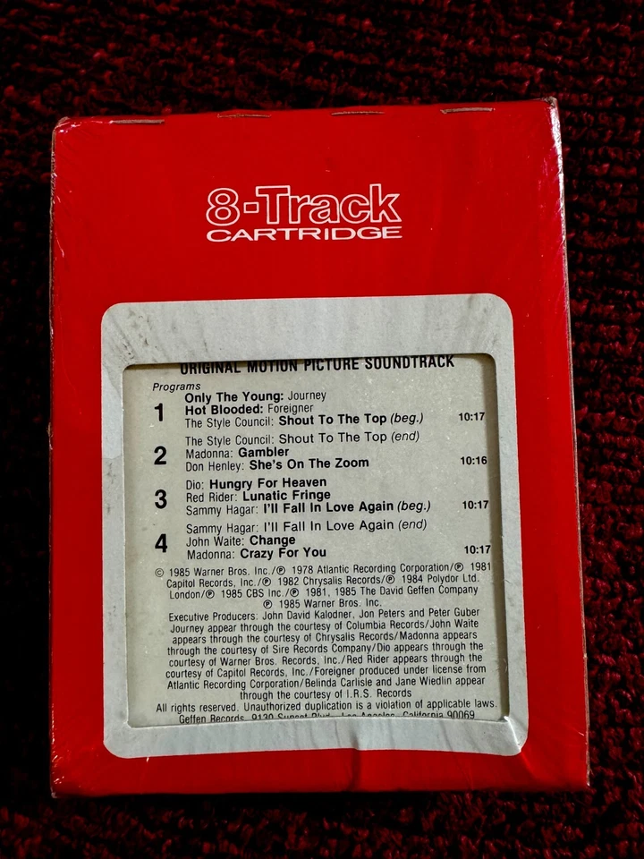 MADONNA VISION QUEST 8 TRACK SEALED TAPE CRAZY FOR YOU GAMBLER PROMO LP BOX 1985 - Image 3 of 4