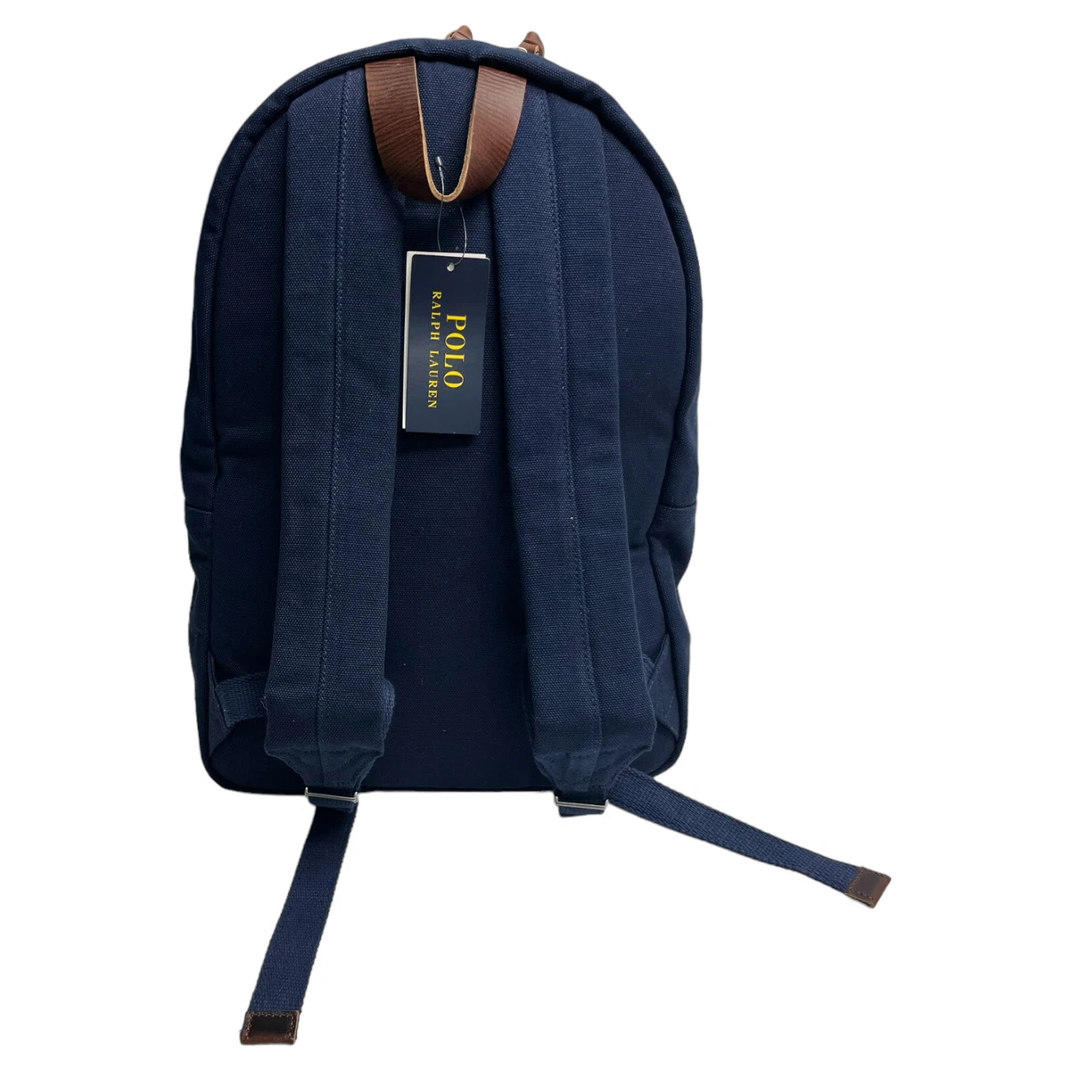 Polo Bear Ralph Lauren Canvas Backpack School Adult Child Bookbag Navy Blue  $225