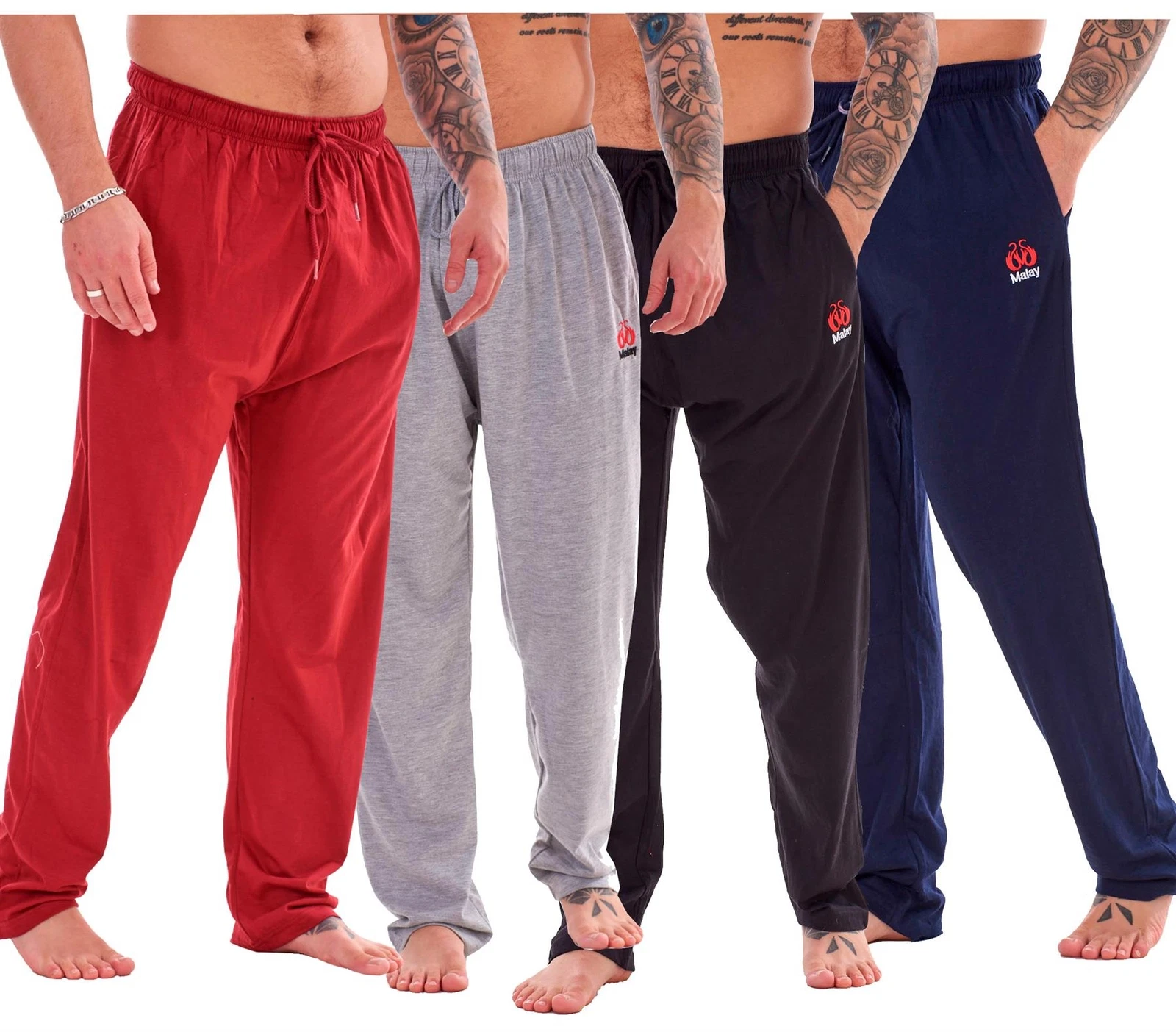 Men Plain Pyjamas 2 Pack Cotton Jersey Bottoms Pockets Lounge Pants Nightwear
Opens in a new window