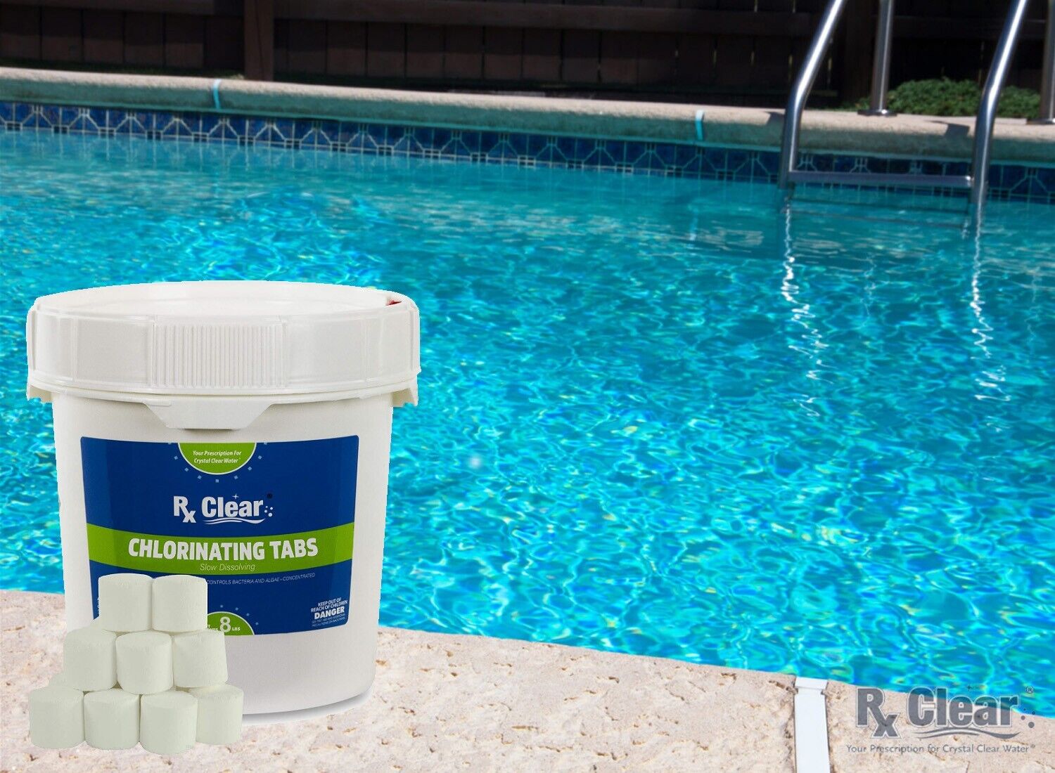 Tabletas de cloro para piscina estabilizado tricloro de 1