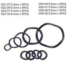 40pc M21,22,24,27~40 Wave Wavy Spring Crinkle Washer Kit Black Zinc Plated Steel