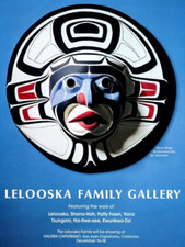 '83 AMERICAN INDIAN MASK EXHIBIT PRINT AD KWUNKWA-DZI LELOOSKA FAMILY GALLERY AD