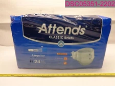 24 Pk. Attends Classic Briefs Large 44"-58" Heavy to Severe BRB30