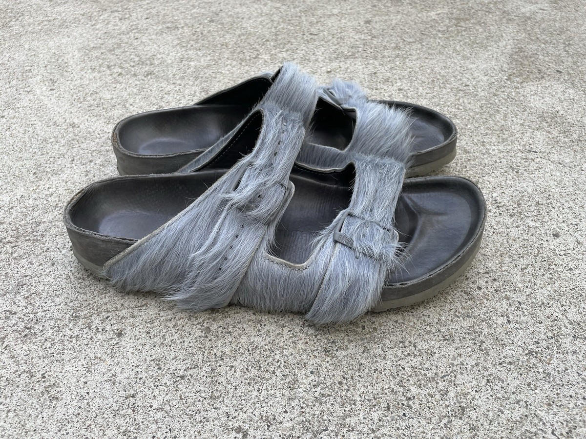Rick Owens Birkenstocks Pony Hair Fur Arizona Sandals | eBay display picture 2