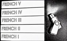 PimsLr Language Approach - Gold Edition Course, French Levels 1 to 5 - Full Set