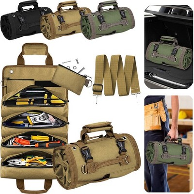 18oz Roll Up Tool Bag Tool Roll Up Bag with Detachable Tool Pouches Heavy Duty
