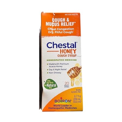 Boiron Chestal Honey Cough Syrup 6.7 Fl oz Each Chest and Mucus Relief Exp 08/26