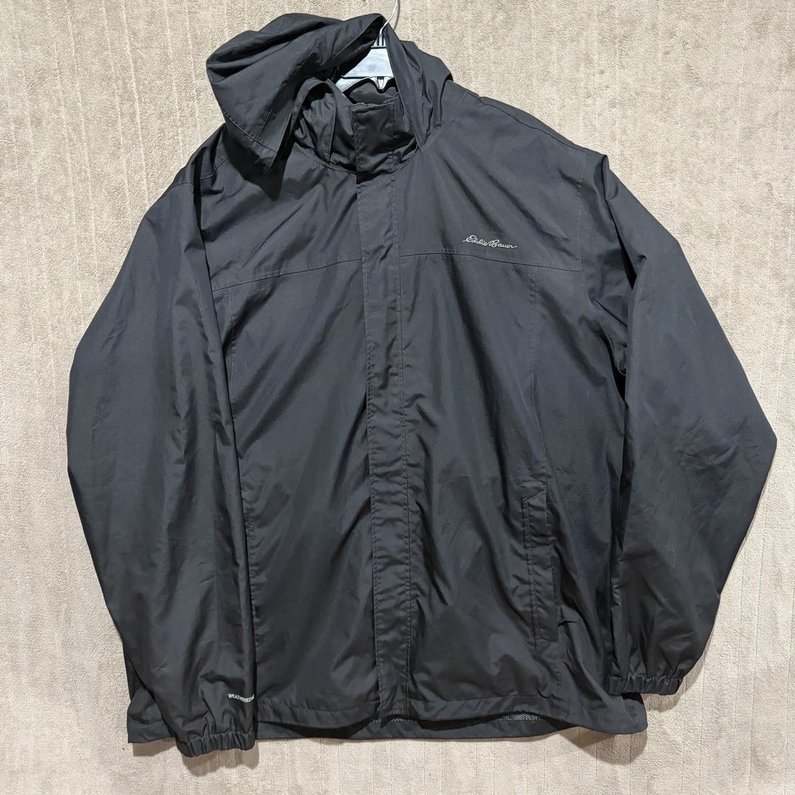 Eddie Bauer WeatherEdge Hooded Jacket Men’s 3XLT Black Lightweight Rain Shell
Opens in a new window 