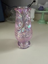 Mosser Pink Carnival Owl Fairy Lamp