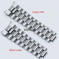 Curved Top Fixed Links+Screwdriver for DATEJUST Watch Band Bracelet Strap
