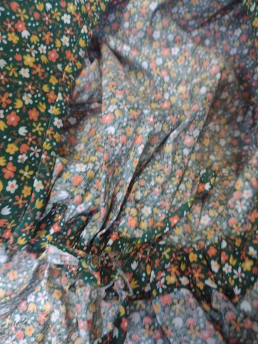 Vintage 70s Handmade Prairie Dress & Bonnet Set Yellow Floral L Cottagecore, $36 - Photo 19