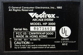 Vectrex HP-3000 Video Game Arcade System with Manuals & Minestorm Overlay Tested