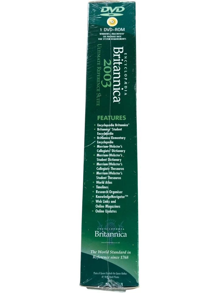 ENCYCLOPÆDIA BRITANNICA 2003 Ultimate Reference Suite DVD Windows Mac - Image 2 of 4