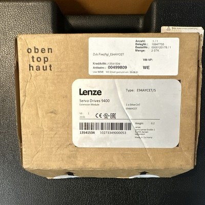Lenze Servo Drives 9400 EtherCAT Extension Module E94AYCET 3-Phase AC