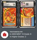 CGC 10 Charmander Pokemon: Topps: Advanced Challenge