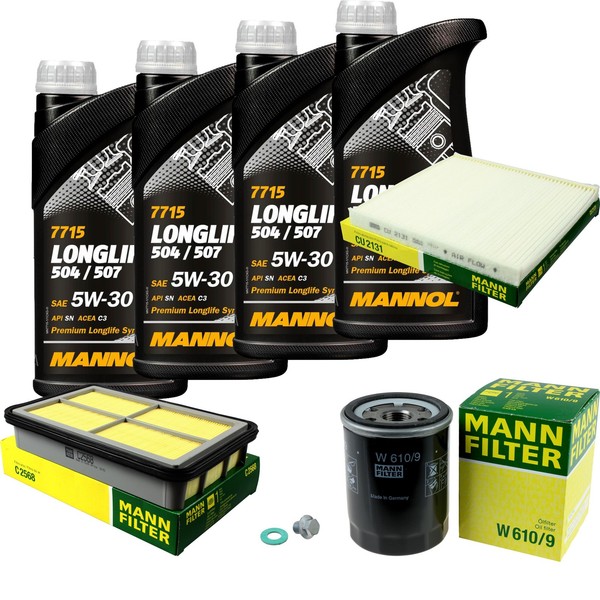Mann Inspektionspaket 4L Mannol Longlife 5W-30 FüR Toyota Celica 1.8 16V TS-image