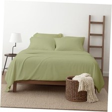 Size Sheet Set, 6 Piece Set, Extra, Deep Pockets, 100 Queen Sage Solid