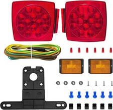 Kit Luci Led Rimorchio Maxxhaul 12V Completo di Cablaggio e Staffa