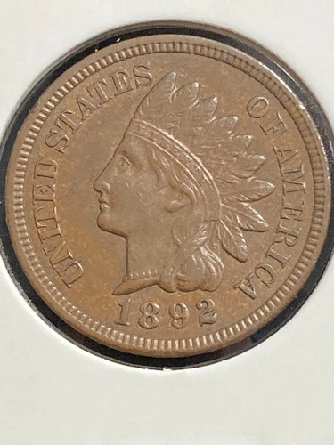 Sharp 1892 Indian Head Cent - Choice Brown Uncirculated