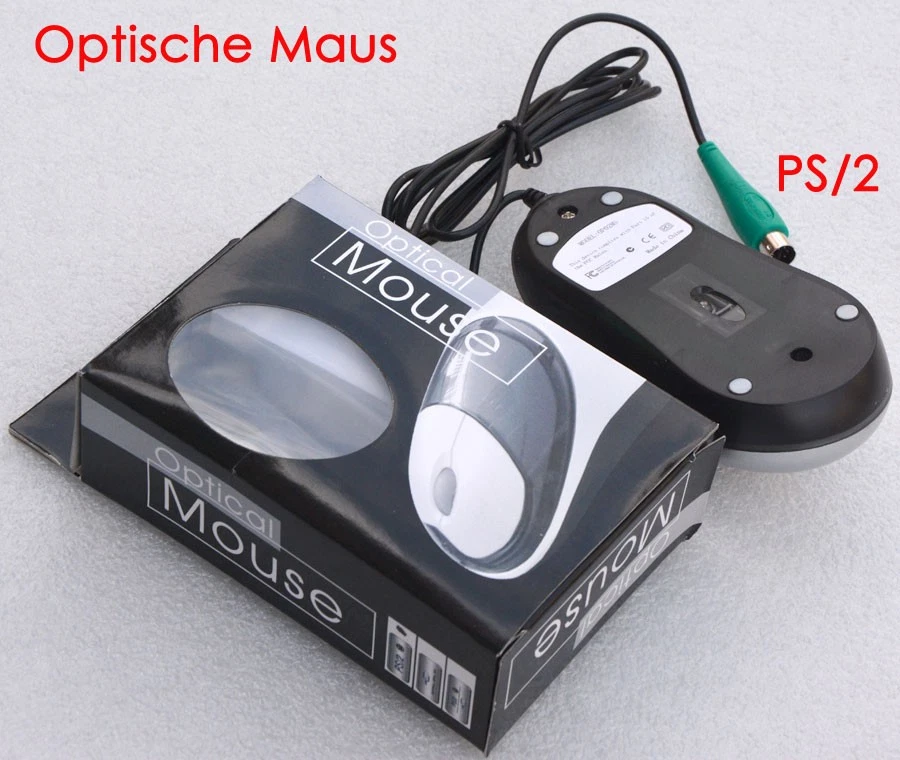 Black Silver PS/2 Optical Mouse for Windows 95 98 NT 2000 New Optical Mouse M2 - Image 2 of 2