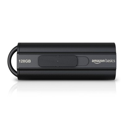 Amazon Basics 128 GB Ultra Fast USB 3.1 Flash Drive Retractable High Speed Data