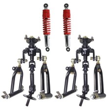 Go Kart 4 Wheel Drive Axle 250mm Front Shock Swingarm Kit Tie Rod for ATV UTV