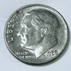 1966 Roosevelt Dime 10C Copper Circulated US Coin #5921