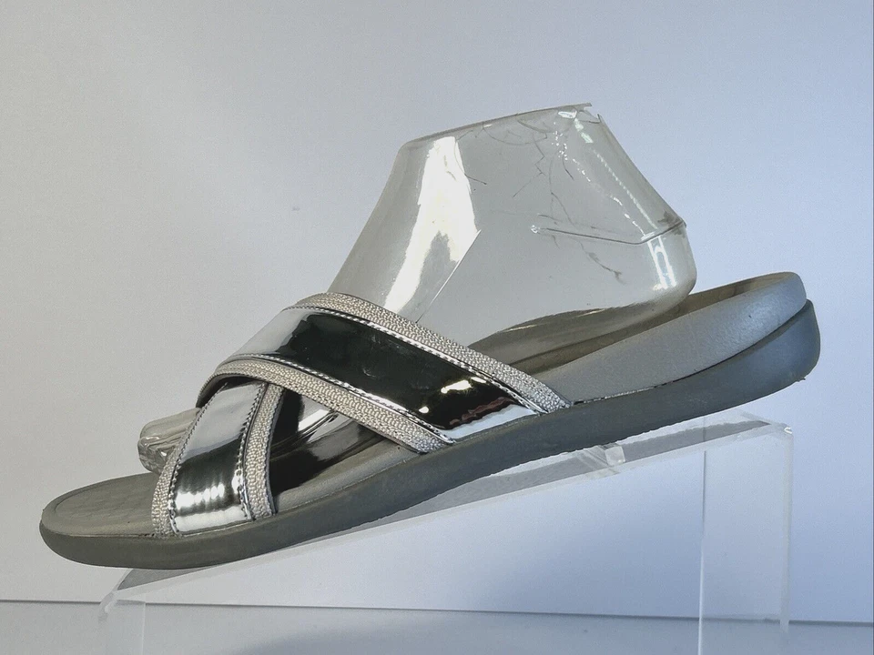 Sandalias ortopédicas de cuero azul para mujer Vionic Merced talla 11 cómodas Foto 3 de 4