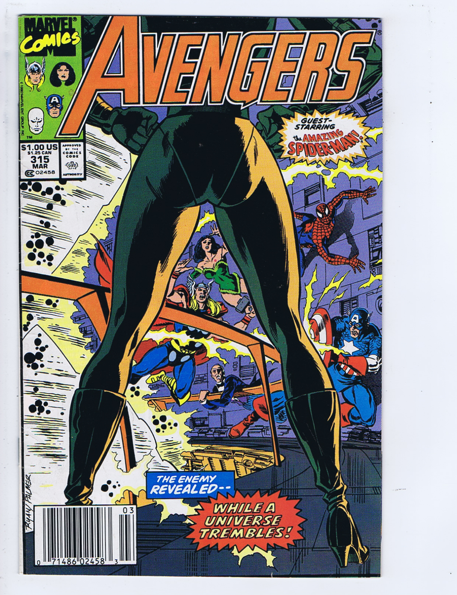 Avengers #315 Marvel 1990 Doomsday Plus One ! Spider-Man Crossover