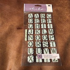 RETIRED STICKO THEMED SCRAPBOOK STICKERS GOLD ILLUMINATED ABCs
