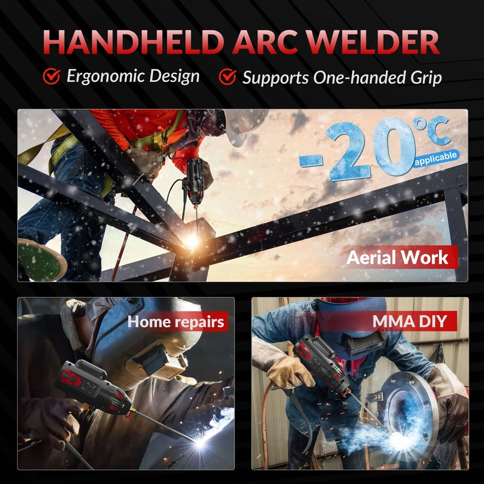 Портативный ручной сварочный аппарат GZ GUOZHI 110 В 130 А ARC, цифровой дисплей - Изображение 3 из 4