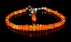 Natural Ethiopian Wello Fire Opal Gemstone Fire Beads 7.5"Bracelet RV1459