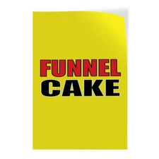 Door Decals Vertical Vinyl Stickers Funnel Cake Food Fair Promotion Business