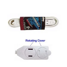 6' 6FT Feet AC Indoor Power Extension Cord Wall Outlet Safety Cord UL Listed