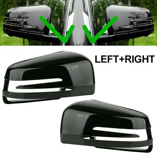 REAR MIRROR CAPS FOR MERCEDES W204 W176 W212 W221 W246 X156 BLACK