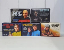 Star Trek 5 Soap Super Pack Kirk, Picard, Spock, Khan & Borg Scented Hand Soap