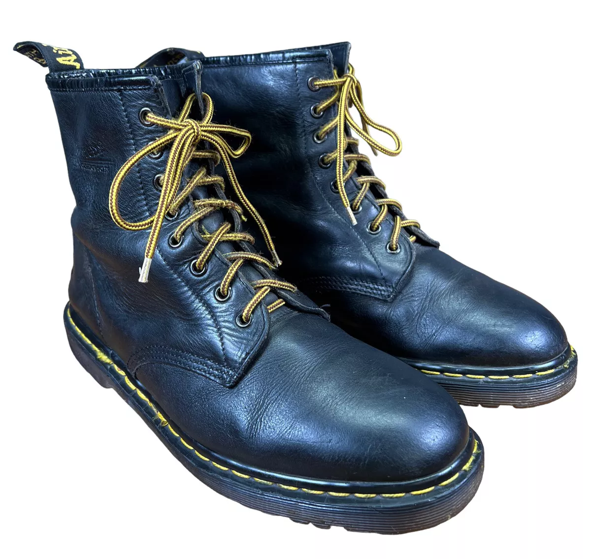 Vintage 90s Doc Dr Martens 1460 Boots 8-Eye Black Made in England 11