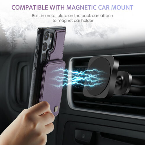 For Samsung Galaxy S23 Ultra S22 S21 Plus RFID Blocking Leather Wallet Card Case - Picture 43 of 79