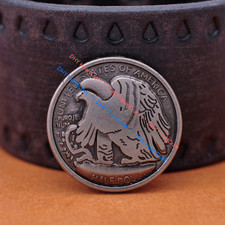 10X 30MM Western Replica Eagle Half Dallor Leathercraft Belt Conchos Rivet back