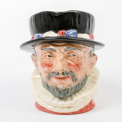 Vintage Royal Doulton Toby Jug Beefeater Character Mug D6206 Large 6.5'' Tall