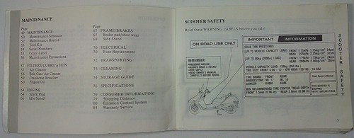 Honda 1986 CN250 Helix Owner's Manual - 31KS4600 Printed in Japan Free Shipping - Foto 5 di 7